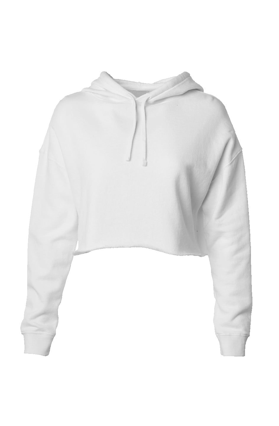 White Leaf Lightweight Crop Hoodie