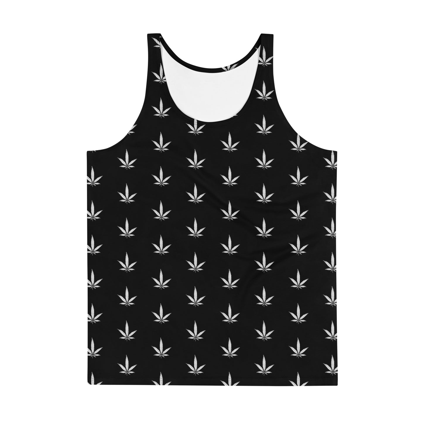 Black And White Cannabis Fit Unisex Tank Top