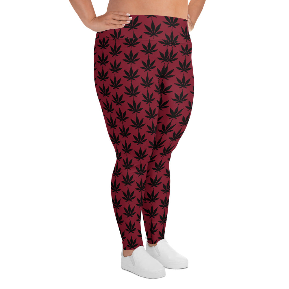 Weed leggings 2024 plus size