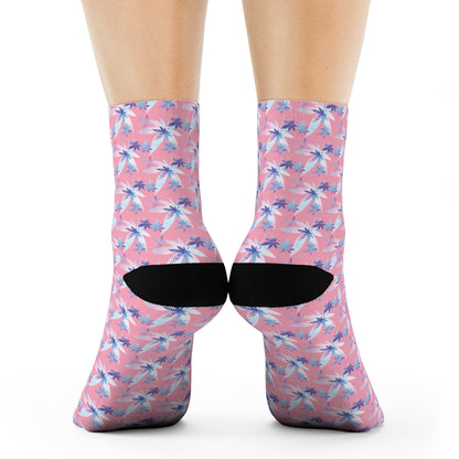 Pink Crew Socks