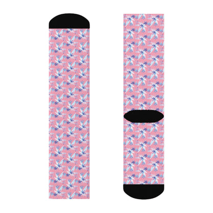 Pink Crew Socks