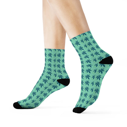 Green Crew Socks