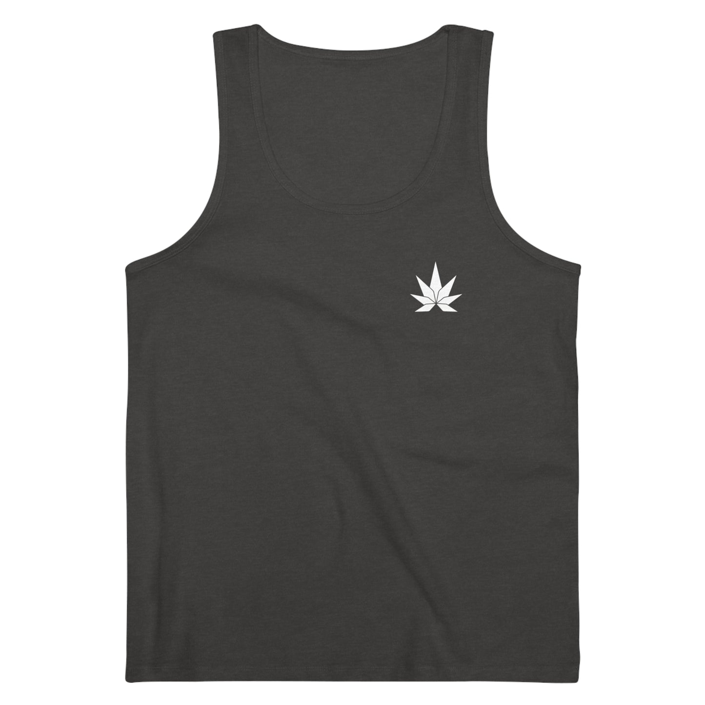 White Cannabis Leaf Men's Specter Tank Top