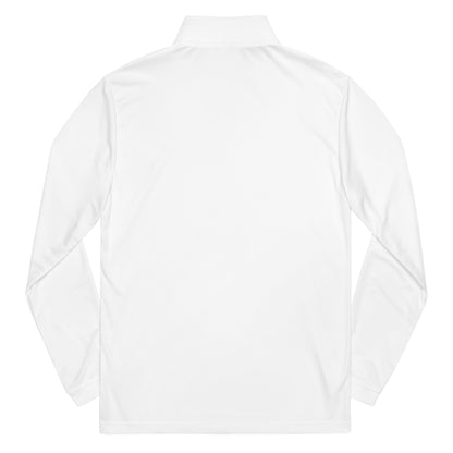 White Leaf Adidas Quarter zip pullover
