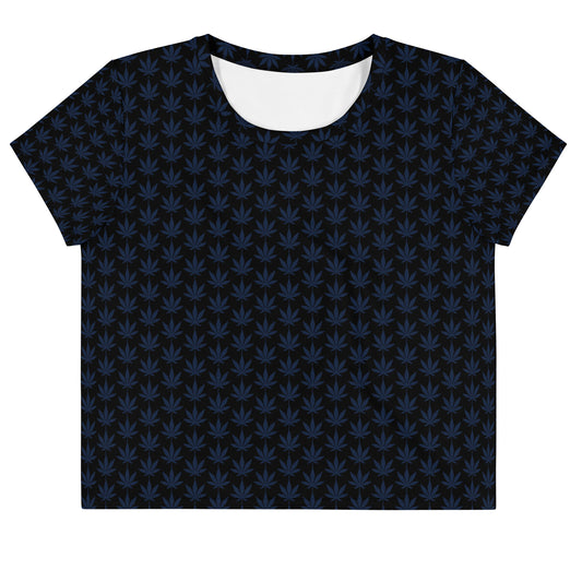 Blaues Crop-T-Shirt