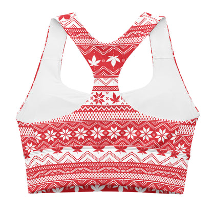 Holiday Bliss Red Sports Bra
