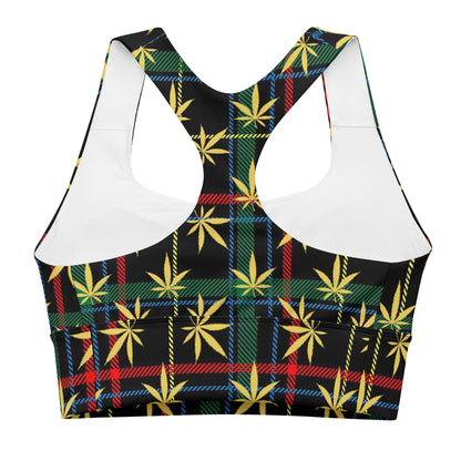 Plaid Longline Sports Bra