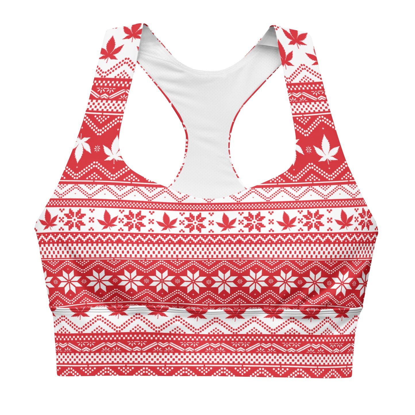 Holiday Bliss Red Sports Bra