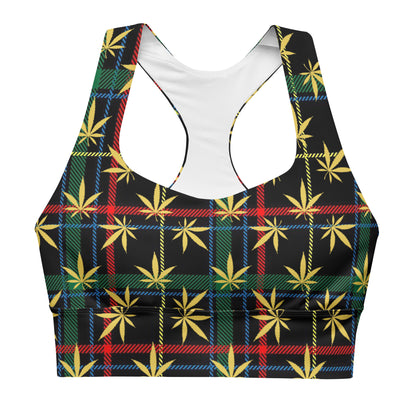 Plaid Longline Sports Bra