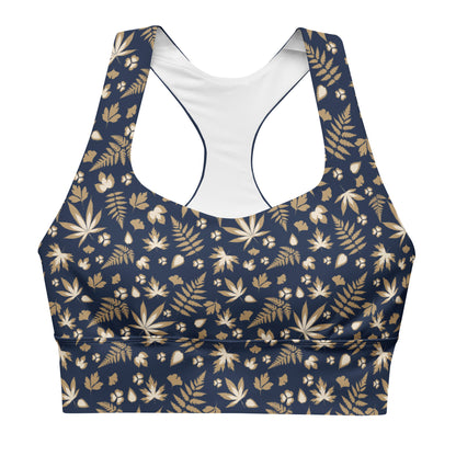 Navy Blue Longline sports bra