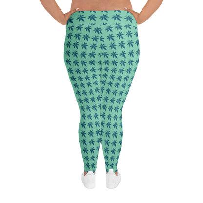 Grüne Land-Leggings in Übergröße
