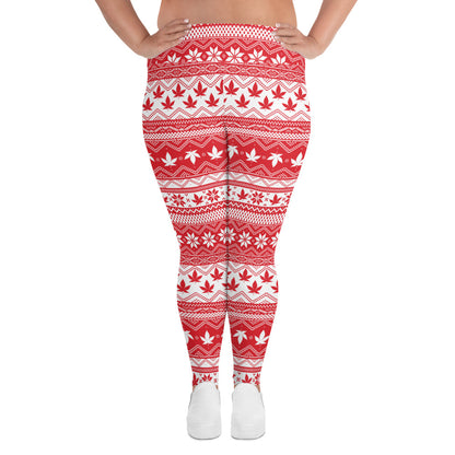 Rote Leggings in Übergröße