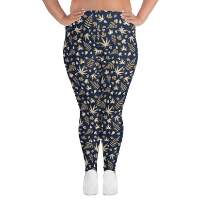 Navy Blue Plus Size Leggings