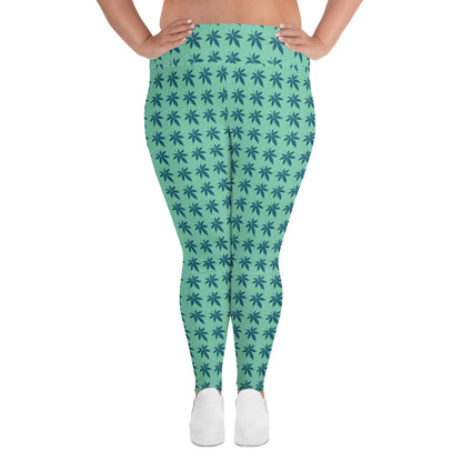 Grüne Land-Leggings in Übergröße