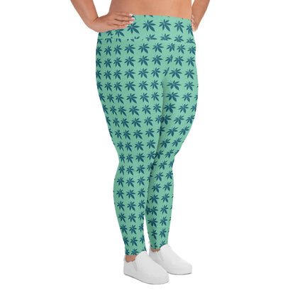 Grüne Land-Leggings in Übergröße