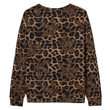 Unisex-Sweatshirt mit Cannabisblatt-Animal-Print