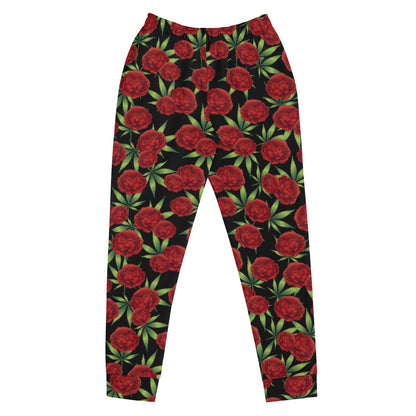 Black Red Rose Women's Joggers