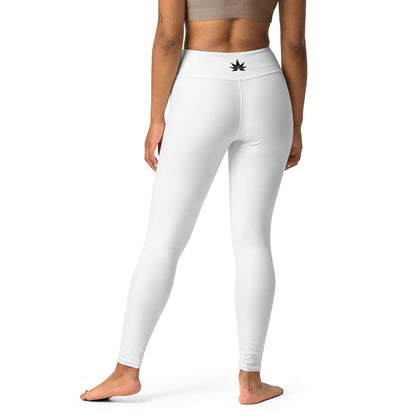 Weiße Yoga-Leggings