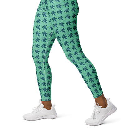 Green Land Yoga Leggings