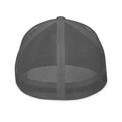 White And Black Weed Leaf Closed-back Trucker Cap