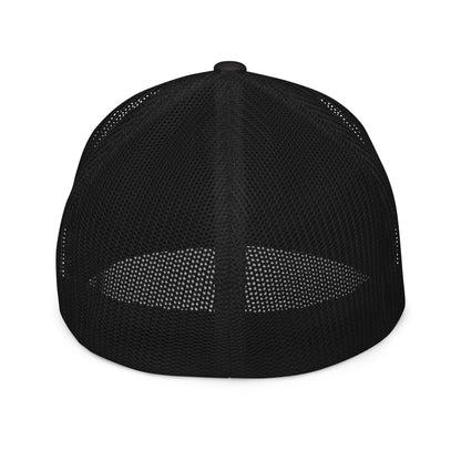 White And Black Weed Leaf Closed-back Trucker Cap