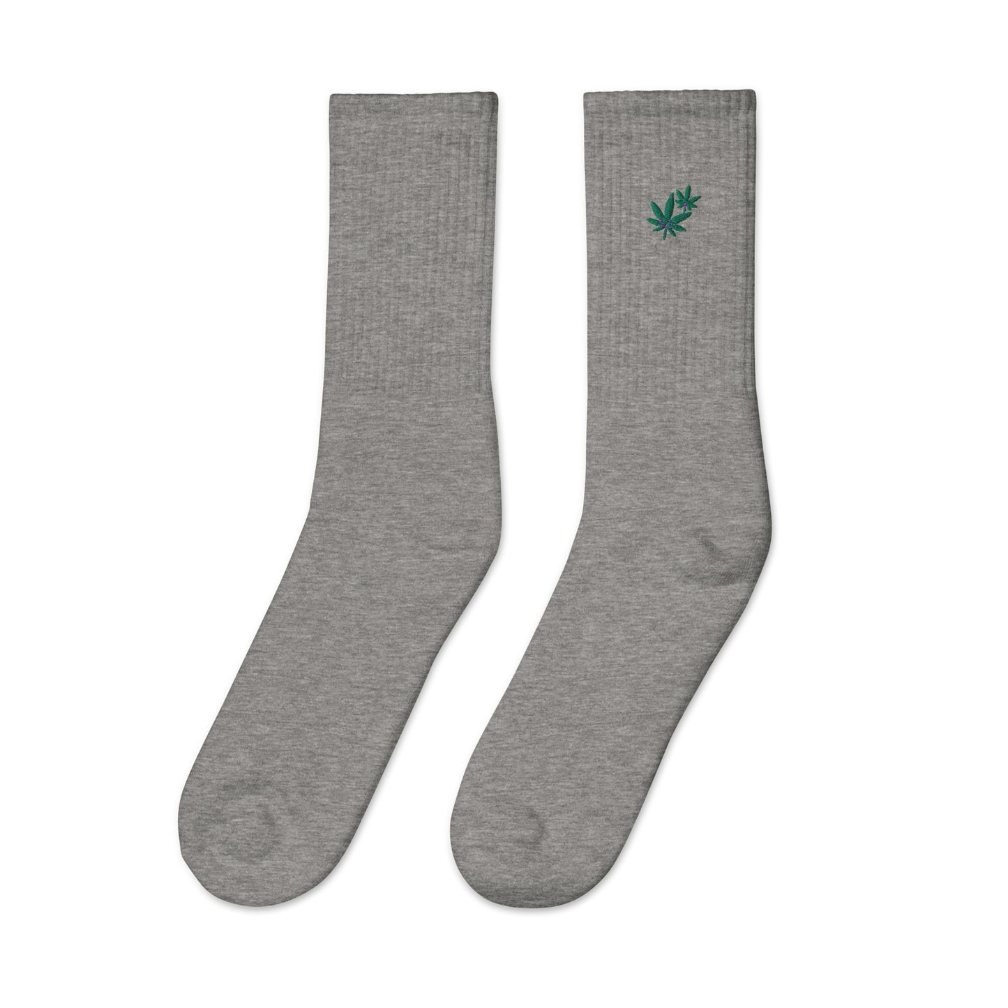 Kelly Green Embroidered Socks