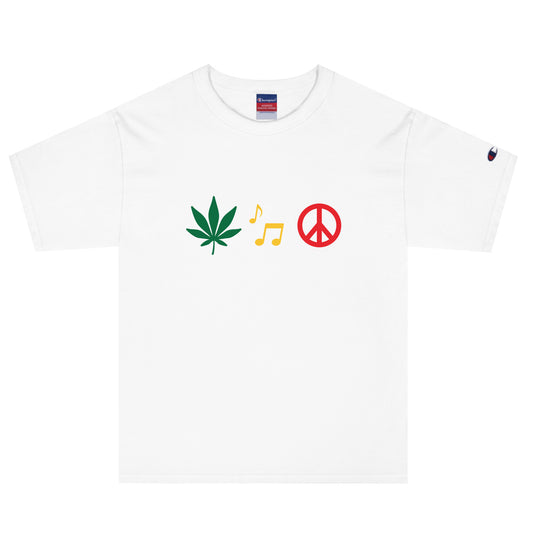 Peace Music Cannabis  Men's Champion T-Shirt