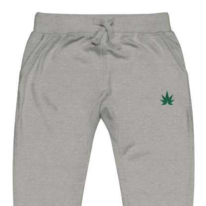 Green Leaf Unisex fleece Joggers