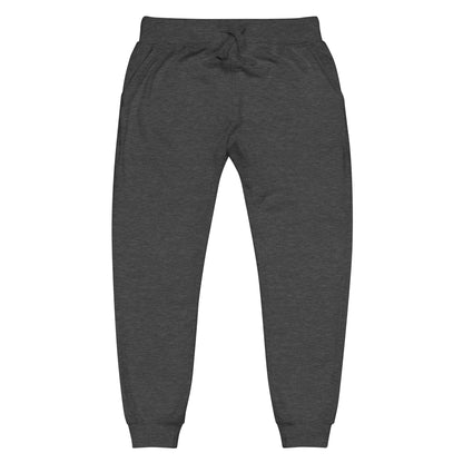 Black Unisex Joggers With Blue Weed Leaf