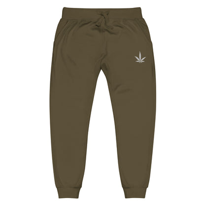 The Look Weed Leaf Unisex Fleece Sweatpants