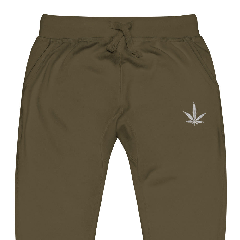The Look Weed Leaf Unisex Fleece Sweatpants
