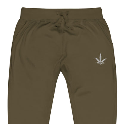 The Look Weed Leaf Unisex Fleece Sweatpants