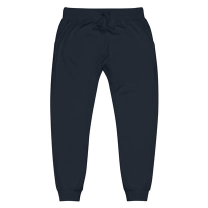 Black Unisex Joggers With Blue Weed Leaf