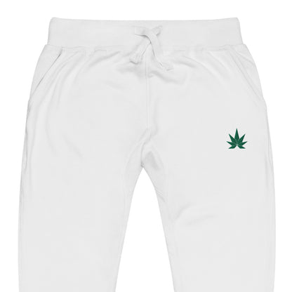 Green Leaf Unisex fleece Joggers