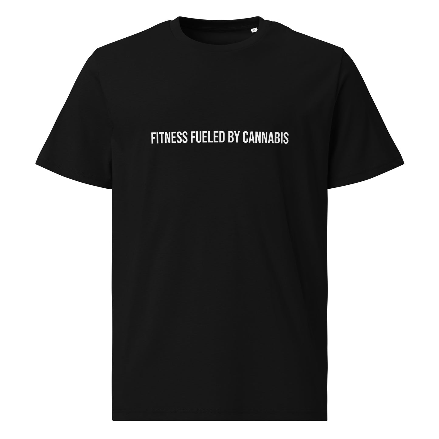 Fitness Fueled by Cannabis Unisex-T-Shirt aus Bio-Baumwolle