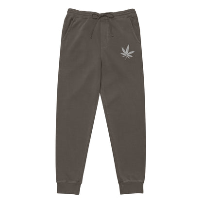 Black and White Leaf Unisex Sweatpants