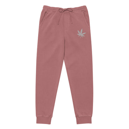 Black and White Leaf Unisex Sweatpants