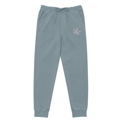 Black and White Leaf Unisex Sweatpants