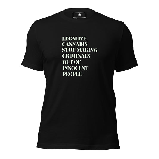 Kurzärmeliges Unisex-T-Shirt legalisieren