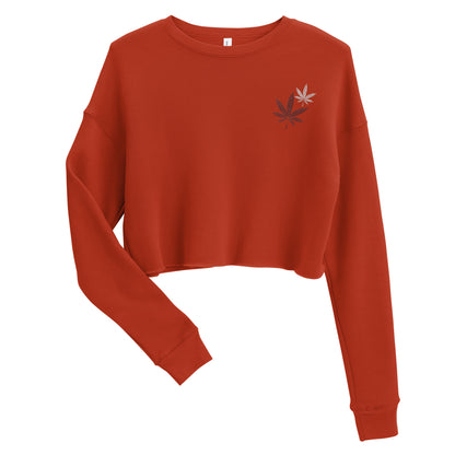 Trendy Leaf Crop Sweatshirt