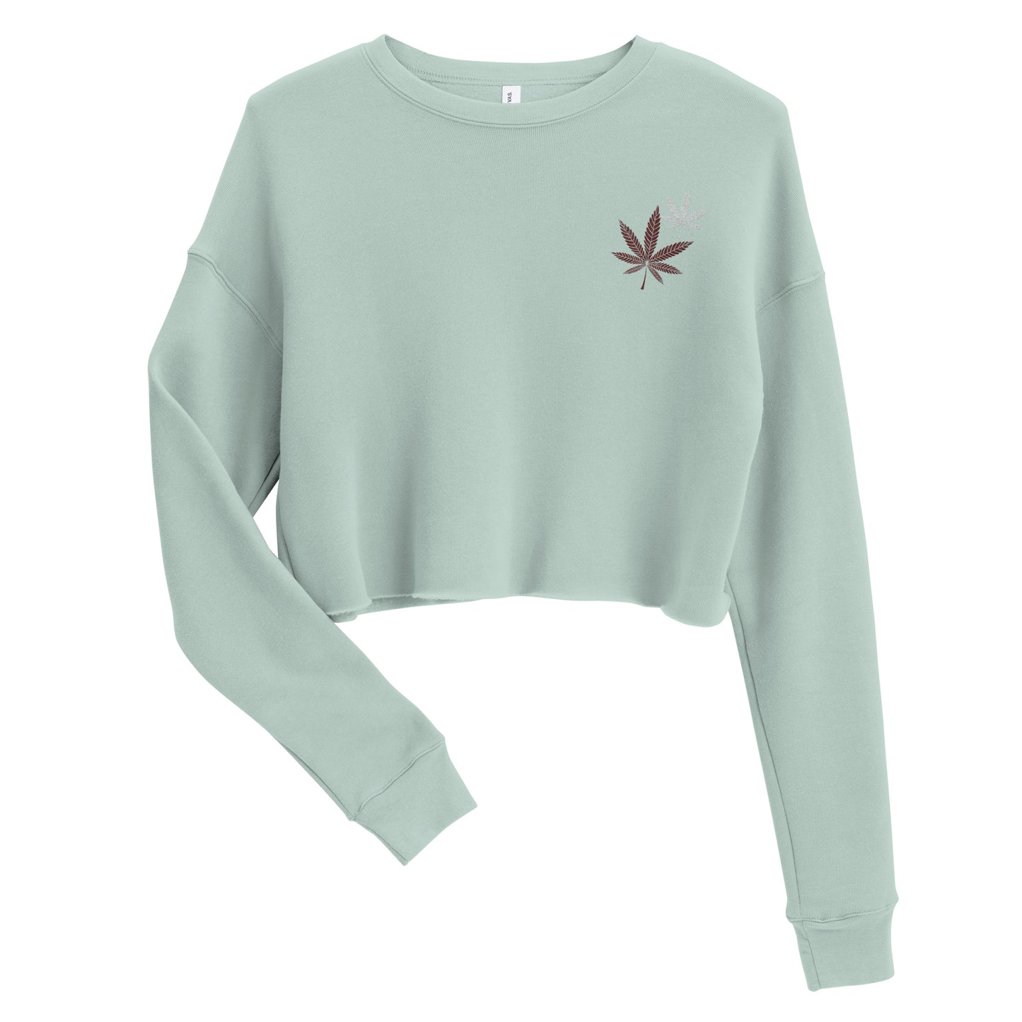 Trendy Leaf Crop Sweatshirt