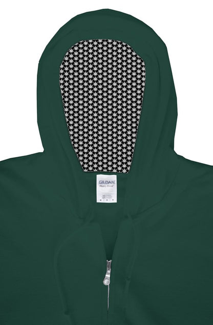 Green Zip Hoodie - Cannafitshop