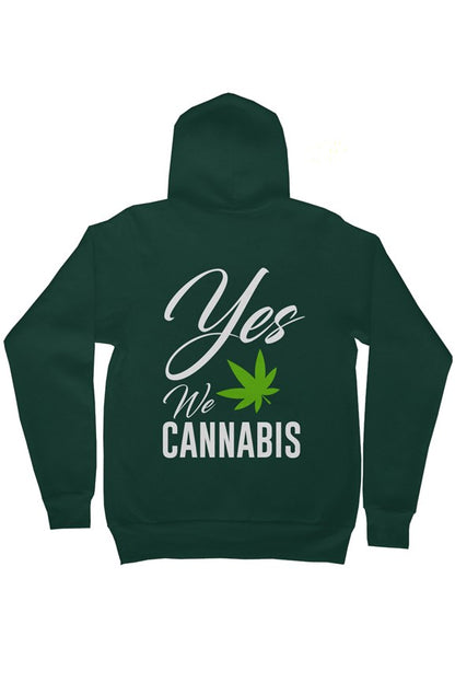 Green Zip Hoodie - Cannafitshop