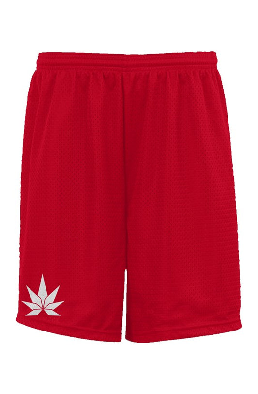 Red Classic Mesh Shorts - Cannafitshop