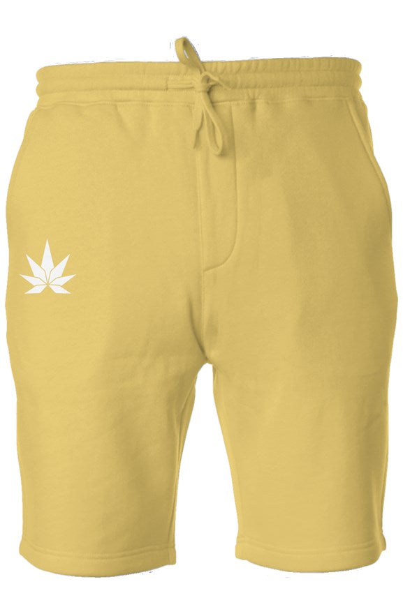 Yellow Dyed Fleece Shorts - Cannafitshop