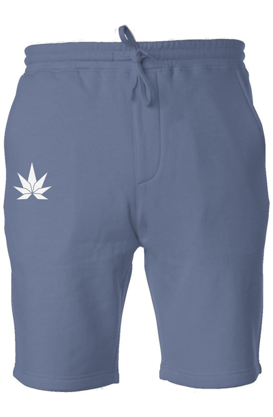 Slate Blue Dyed Fleece Shorts - Cannafitshop