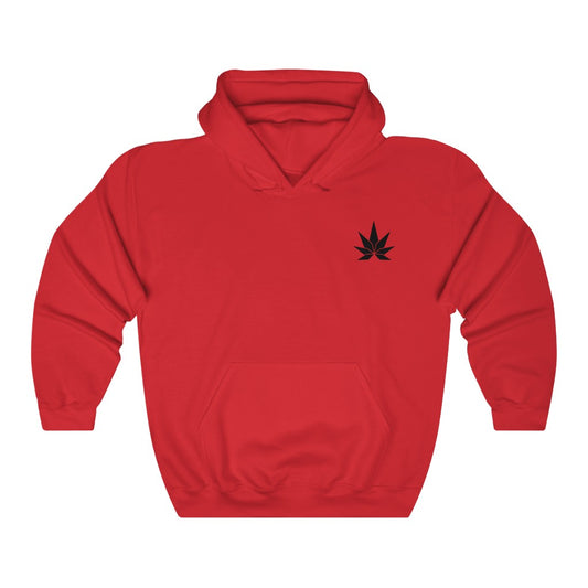 Black Leaf Unisex Heavy Blend™ Hooded Sweatshirt - Cannafitshop