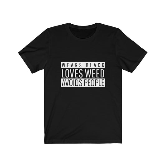 Liebt Unisex-Kurzarm-T-Shirt aus Jersey 
