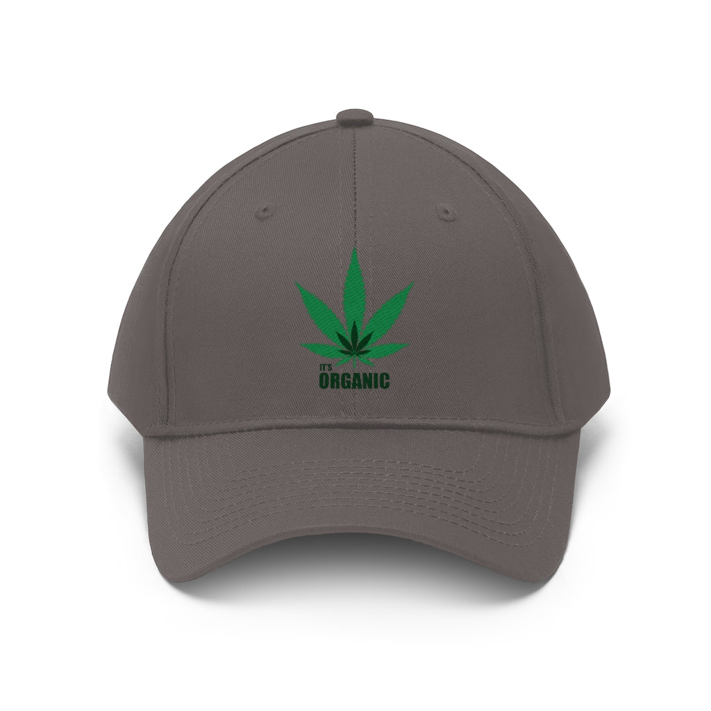 Green Leaf Unisex Twill Hat - Cannafitshop