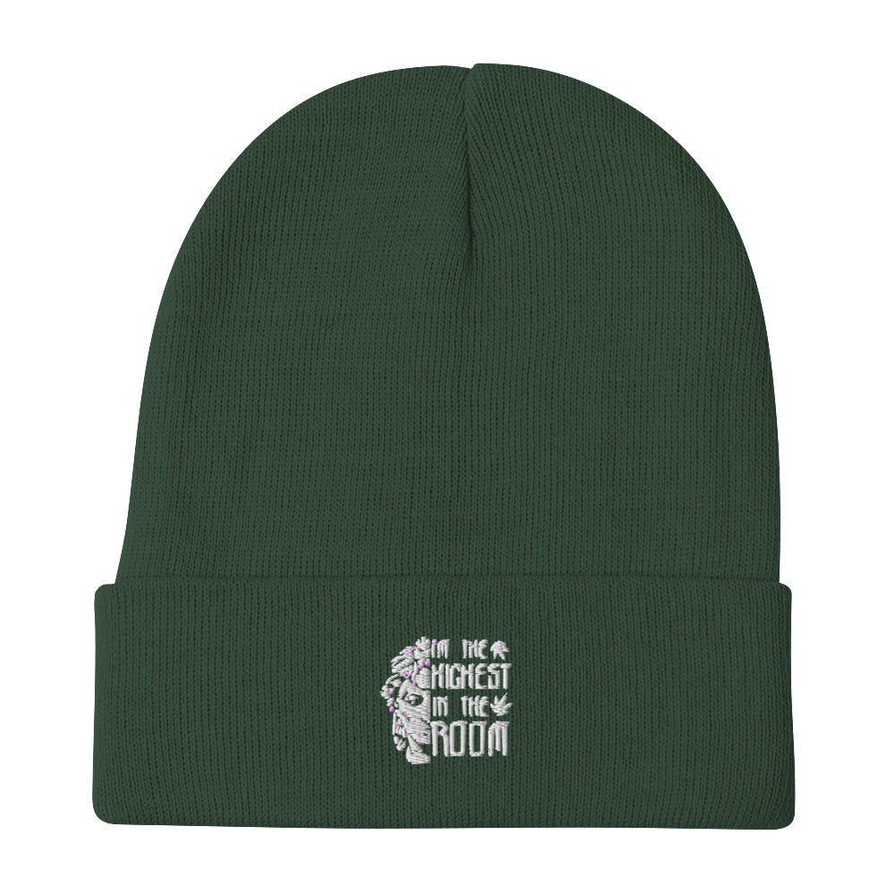 Highest In The Room Embroidered Beanie